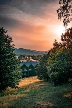 Sunset in summer Foto stock