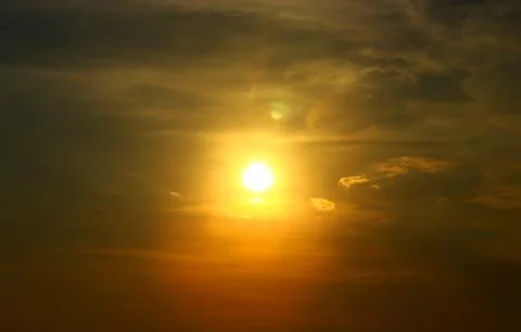 Sunset in summer on the sea Stock Photos