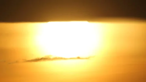 Sunset sun appear from cloudy sky Stock Footage 99626705