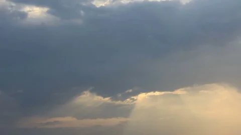 Sunset sun appear on sky Stock Footage 81453729