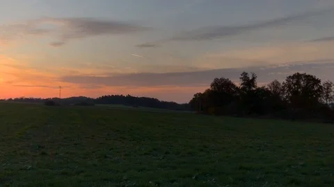 Sunset with sun in colorful sky Stock Footage 120137970