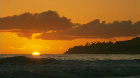 Sunset sun disappear Stock-Footage 504393