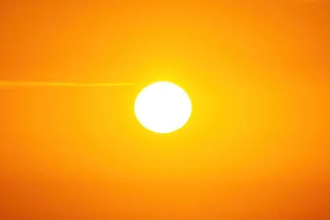 Sunset sun disk Stock Photos