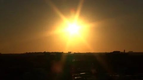 Sunset Sun Glare Video stock 53047376