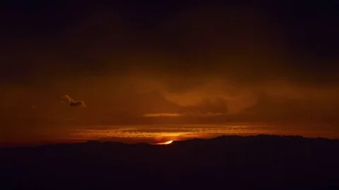 Sunset sun light in the sky panorama 4k timelapse greece Stock Footage 83261492