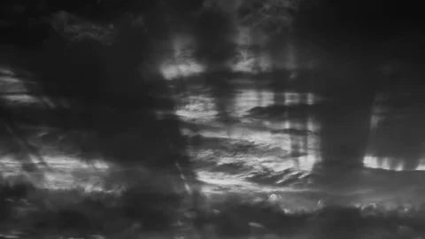 Sunset Sun Rays Black White Contrast Stock Footage 77714772