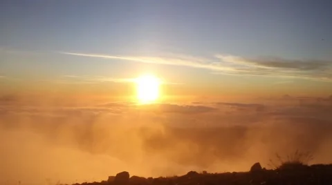 Sunset with sun rays Stock Footage 54064842