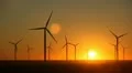 Sunset, Sun Set, Clean and Renewable Energy, Wind Power, Turbine, Windmill HD Footage
