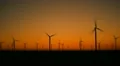 Sunset, Sun Set, Clean and Renewable Energy, Wind Power, Turbine, time lapse HD Footage