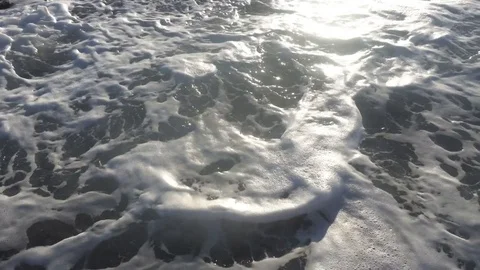 Sunset of sun setting over pacific ocean on windy evening Stock Footage 82004087