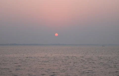 Sunset at sundarban. Stock Photos