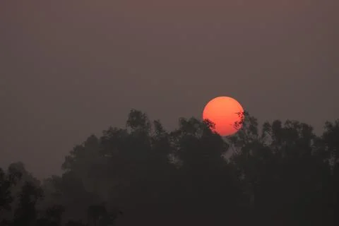 Sunset At Sundarbans. Stock Photos