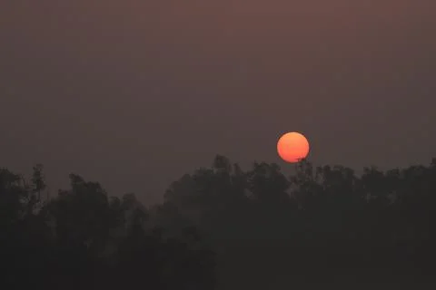 Sunset At Sundarbans without editing) Stock Photos