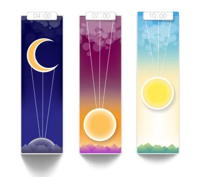 Sunset an sunrise.. Stock Illustration