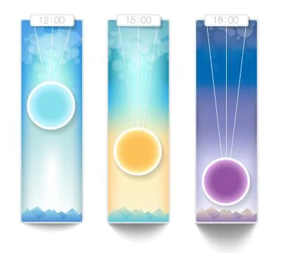 Sunset an sunrise.. Stock Illustration