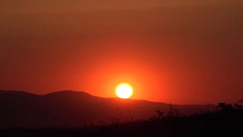Sunset, Sunrise in Mountains, Sun Rays Clouds, Dramatic Alpine View, Camping Stock Footage 340742937
