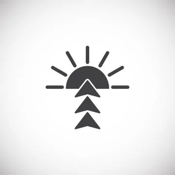 Sunset sunrise related icon on background for graphic and web design. Creative Stock Illustration