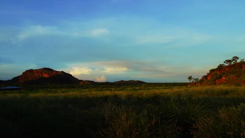 Sunset sunrise Time lapse Looma Camballin Kimberley Purnululu Outback Video stock 267009067