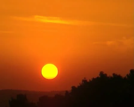 Sunset / sunrise time-lapse over forest Stock Footage 20512364