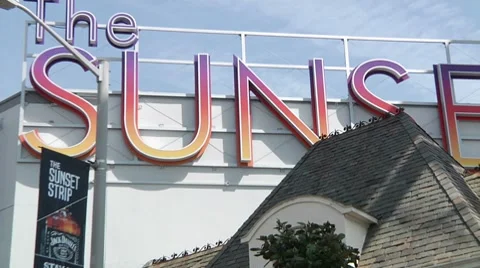 The Sunset on Sunset blvd 0005AB Stock Footage 7526553