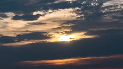 Sunset Sunset Cloud Scene Fire Burning Clouds Evening Twilight Time-lapse Photog Stock Footage 246205018