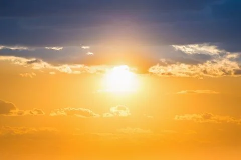 Sunset on sunset orange sky Stock Photos