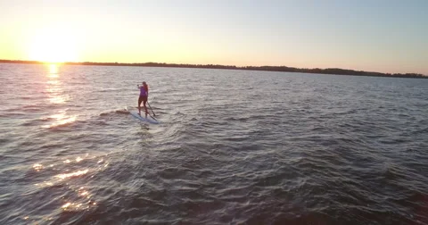 Sunset SUP 1 Vídeo Stock 68897535