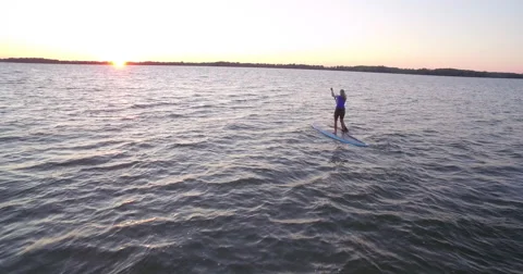 Sunset SUP 2 Vídeo Stock 68897474