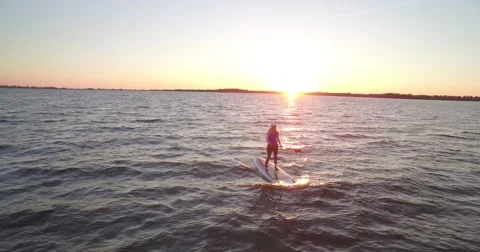 Sunset SUP 3 Vídeo Stock 68897385