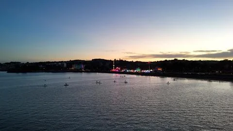 Sunset sup Foto stock