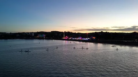 Sunset sup Foto stock