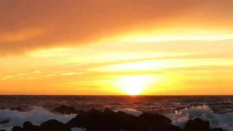 Sunset surf 2 Stock Footage 119549450