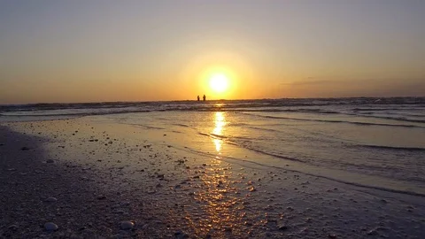 Sunset Surf Couple Stock Footage 86773257