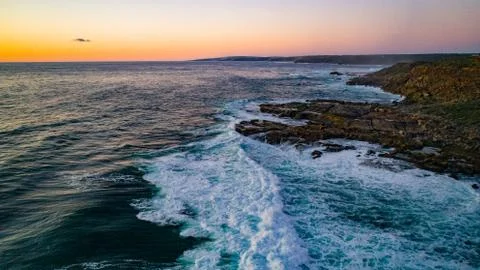 Sunset Surf Stock Photos