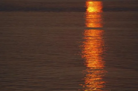 Sunset surface of The Indian Ocean 스톡 사진