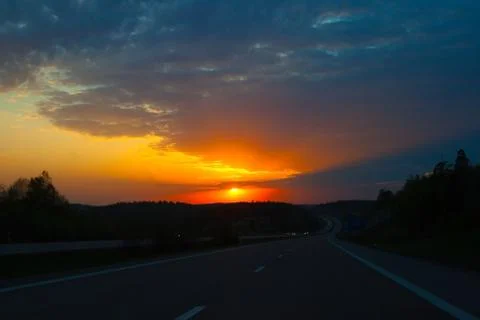 Sunset in sweden Stock Photos