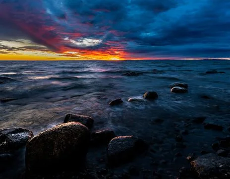 Sunset in sweden 스톡 사진