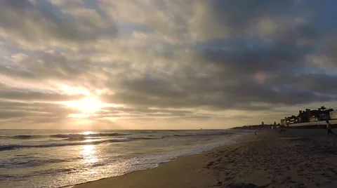 Sunset Swimmer Video stock 65067910