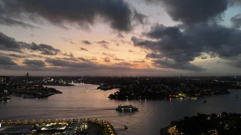 Sunset Sydney harbor Stock Footage 271483033