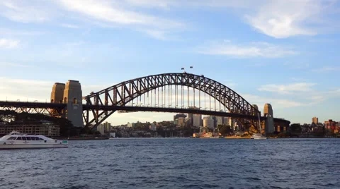 Sunset Sydney Harbour Bridge Stock-Footage 47970847