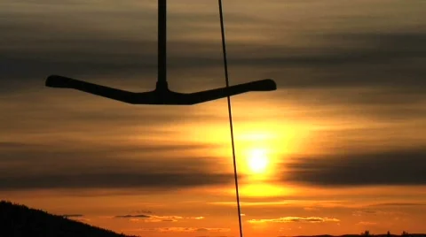 Sunset t-bar Stock Footage 396964