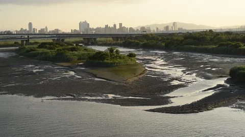 Sunset in Taipei Stock Footage 115429791