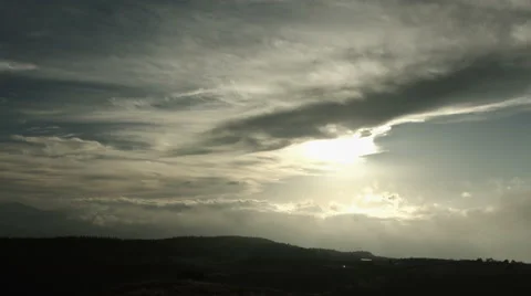 Sunset of Takabocchikogen wide angle, no color grade Stock-Footage 68454742