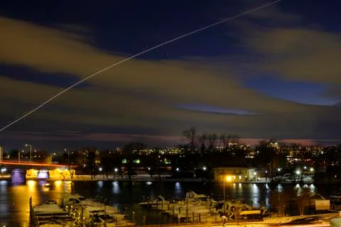 Sunset Takeoff Stockfoto's
