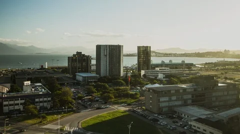 Sunset at the Tancredo Neves Square - Time lapse 2K Stock Footage 89683738