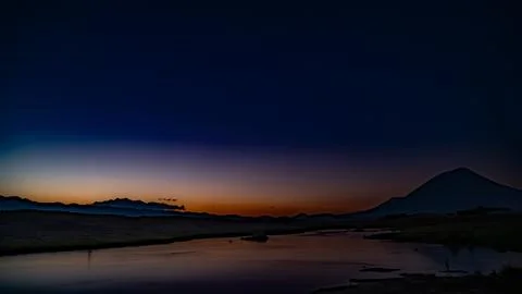 Sunset in Tanzania Stock Photos