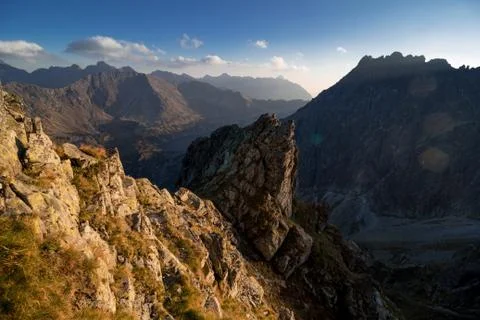 Sunset in Tatra mountains Stock Photos