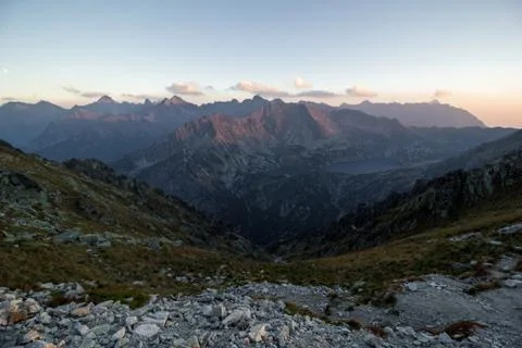 Sunset in Tatra mountains Stock Photos