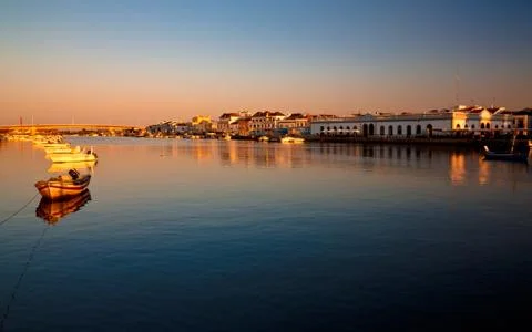 Sunset in Tavira Stock Photos