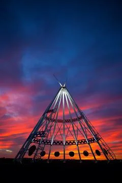Sunset Teepee Stock Photos